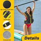 Soly Swim Vests For Adults,Buoyancy Aid Swim Jackets,Portable Inflatable Snorkel Vest, Snorkeling Vest For Kayaking Canoeing,For