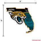 Rico Industries Nfl Football Jacksonville Jaguars State Shape Shape Cut Pennant - Home And Living Room D  Cor - Soft Felt Ez To