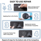 Ifeolo Trampoline Patch Repair Kit 4 Inch Circle On Patches  Repair Trampoline Mat Tear Or Hole In A Trampoline Mat - Pack Of 2