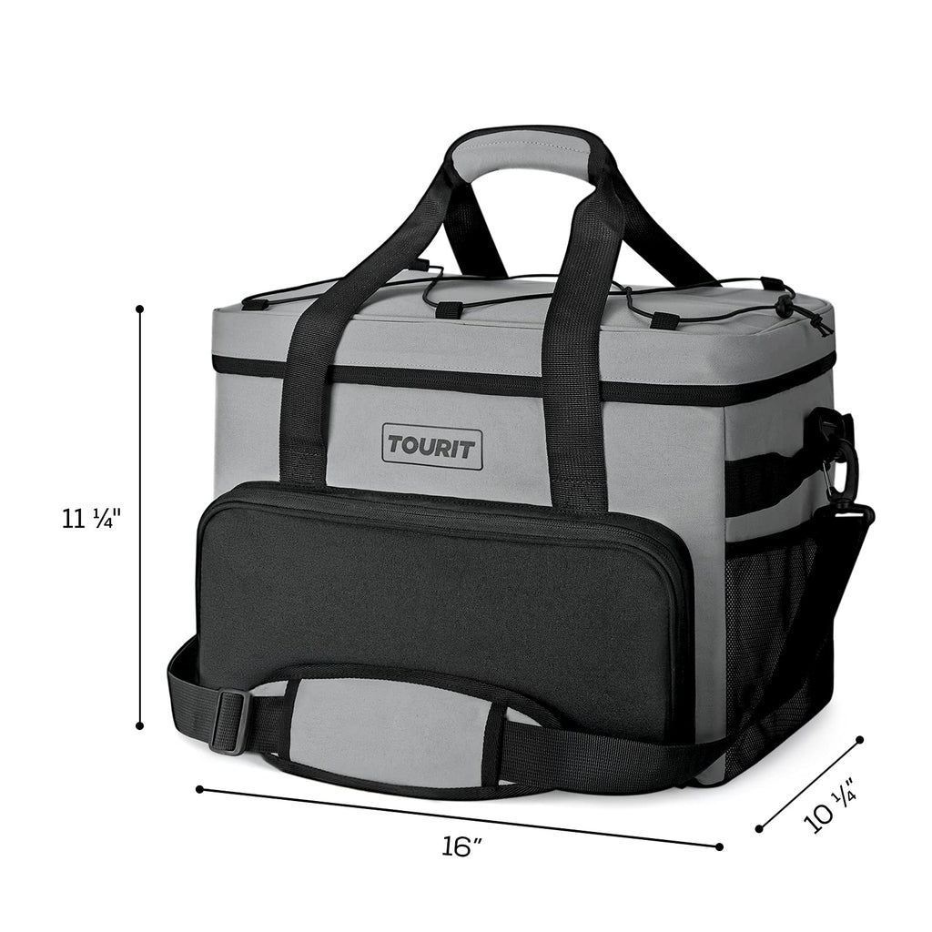 Tourit Cooler Bag 46-Can Insulated Soft Cooler Portable Cooler Bag 32L Lunch Coolers For Picnic, Beach, Work, Trip, Grey