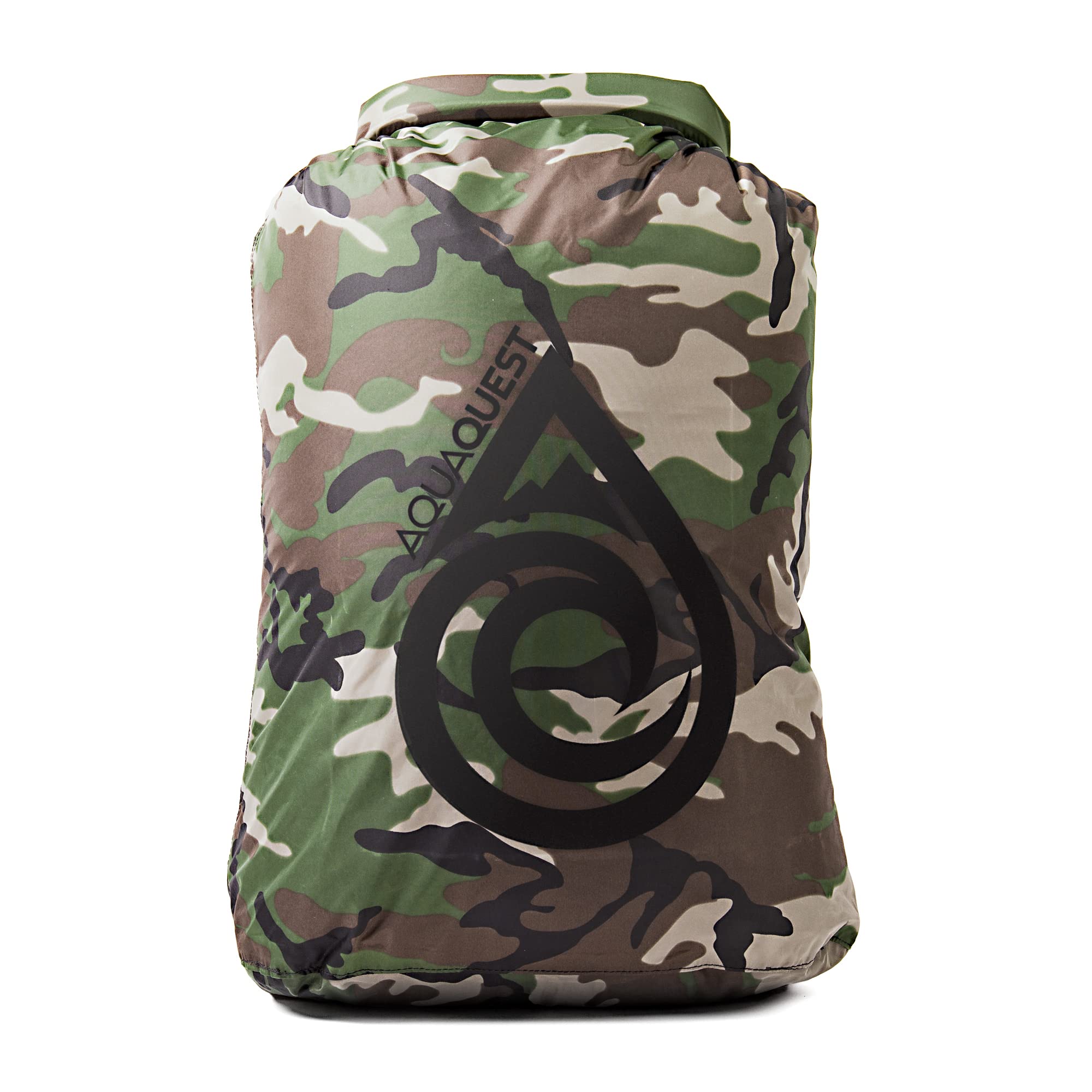 AquaQuest Rogue Dry Bag - 60L Woodland Camo - 100% Waterproof Roll Top - Camping Gear Sack