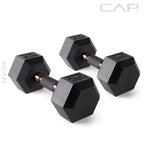 Cap Barbell 50 Lbs Coated Dumbbell Set With Copper Handles, 25Lbx2
