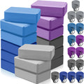 Wettarn 30 Pack Yoga Block and Yoga Strap Set 15 Pcs NonSlip Yoga Blocks with 15 Pcs Metal D Ring Yoga Strap Stretching Exercis