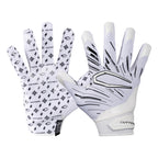 Cutters Football Gloves - Game Day Football Receiver Gloves with High Tack Silicone Grip, Superior Support and Protection - Whit