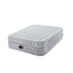 Intex 64489Ed Dura Beam Supreme Air Flow Inflatable Velvetaire Soft Airbed Mattress W/ Built In Pump & Portable Storage Case, Qu