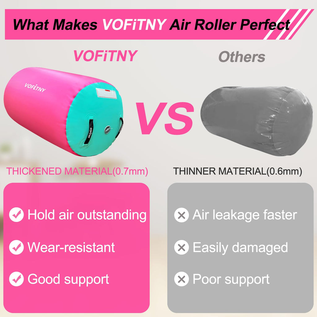 Vofitny Gymnastics Air Barrel Octagon Mat Tumbler Back Handspring Trainer For Home/Gym/Tumbling