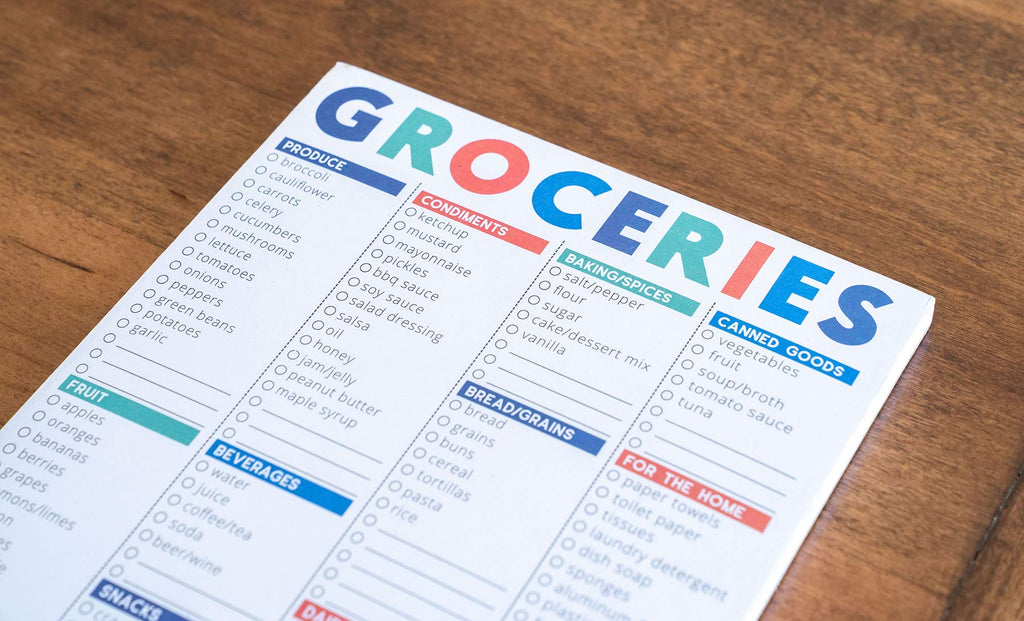 Sweetzer  Orange Fastcheck Grocery List Magnet Pad For Fridge 6X9A Magnetic Notepad With Printed Shopping List Items And Blank G