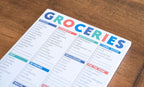 Sweetzer  Orange Fastcheck Grocery List Magnet Pad For Fridge 6X9A Magnetic Notepad With Printed Shopping List Items And Blank G