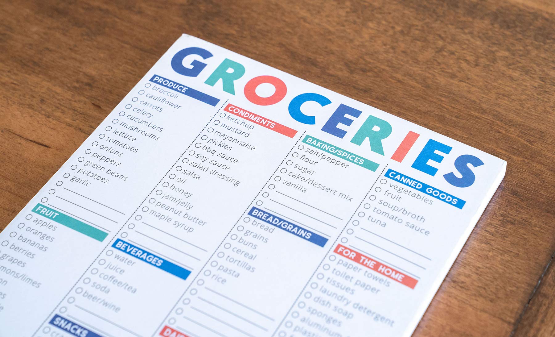 Sweetzer  Orange Fastcheck Grocery List Magnet Pad For Fridge 6X9A Magnetic Notepad With Printed Shopping List Items And Blank G