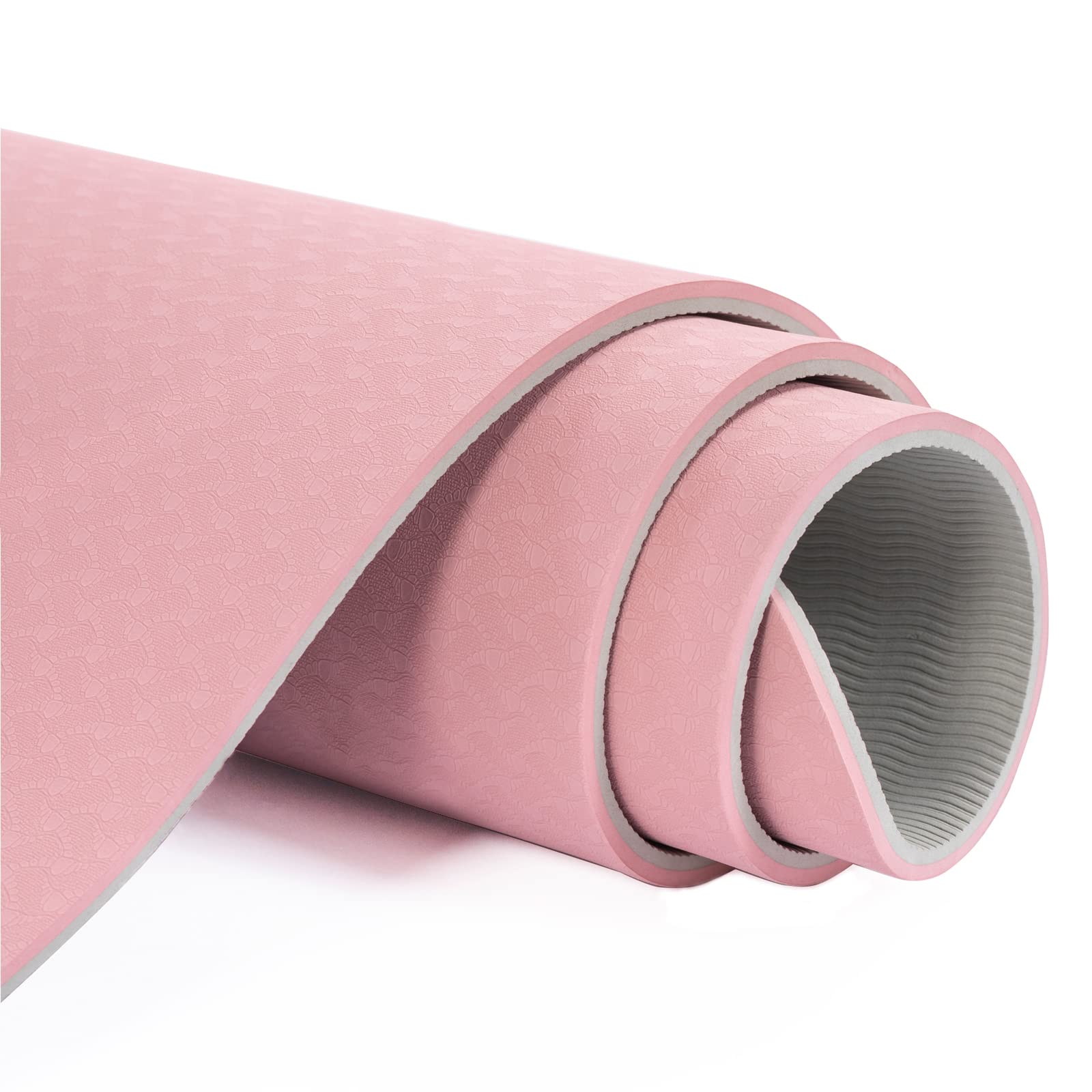 Non Slip, Pilates Fitness Mats, Eco Friendly, Anti-Tear 1/4'' Thick Yoga Mats For Women, Exercise Mats For Home Workout With Car