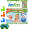 Waterdam A-Series Swimming Ear Plugs Ultra Comfy Great Waterproof Earplugs (Size 2A, Size 2A+2A+2A: Kids Teens Small&Medium Ear 