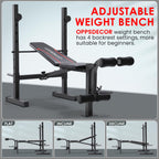 Oppsdecor Standard Adjustable Weight Bench Set, Bench Press With Squat Rack & Leg Extension And Leg Curl Workout Bench For Home