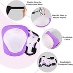 Toddler Bike Helmet Kids Helmet Knee Pads and Elbow Pads Set Adjustable Protective Gear Set with DIY Stickers for Girls Age 3-5-