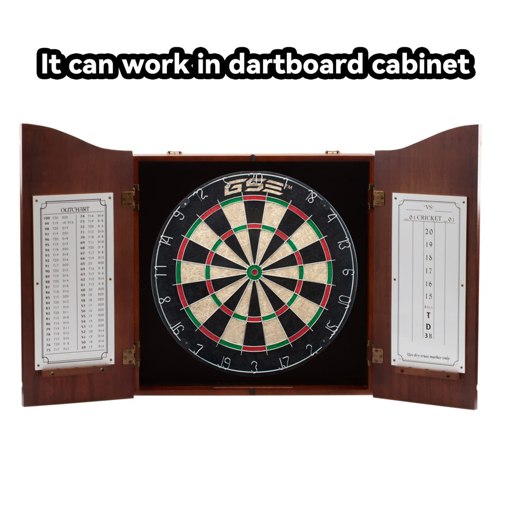 Gse 18'' Dart Board Set, Professional Self-Healing Bristle Dart Board Games Set With Six 17 Grams Steel Tip Darts, Regulation Si