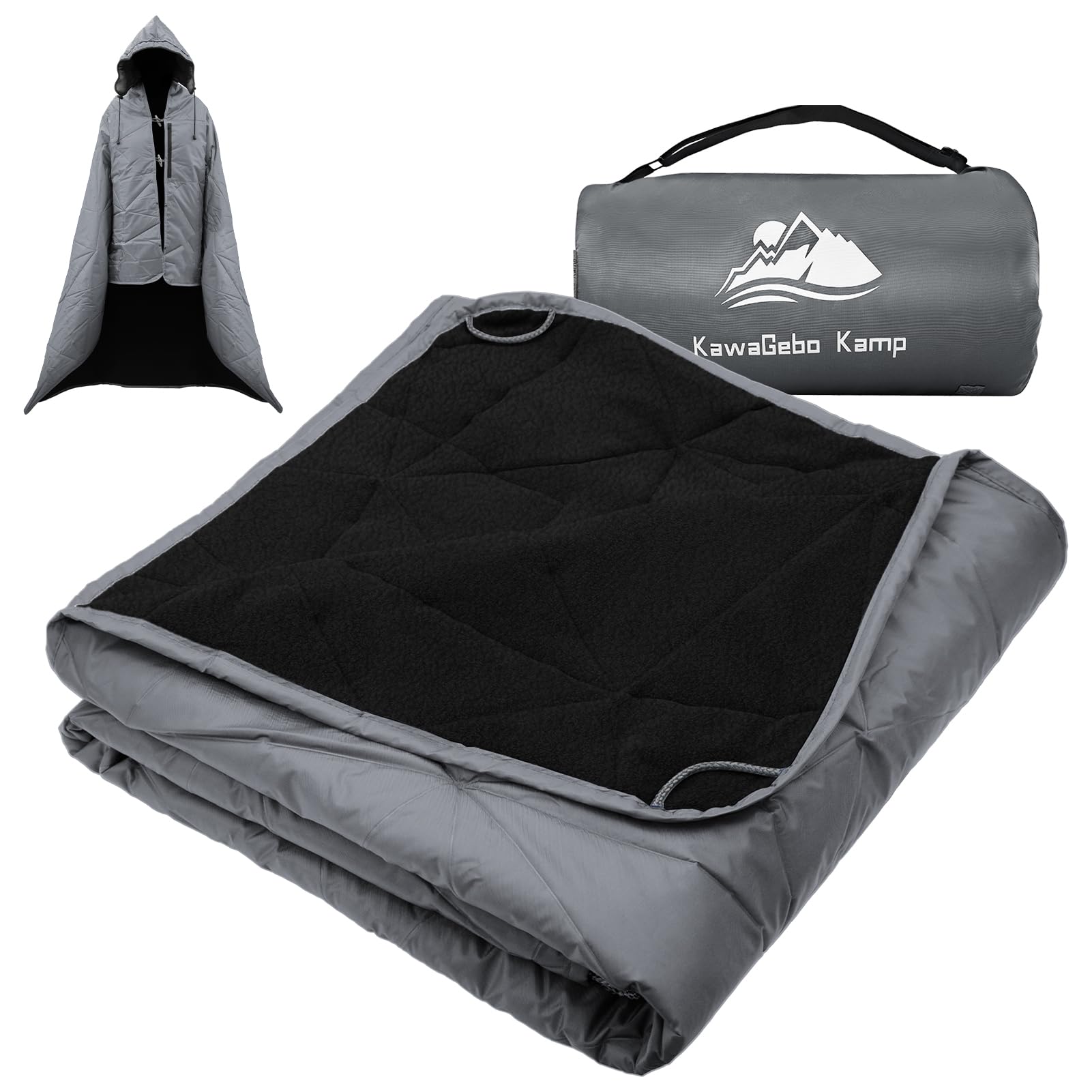Kawagebo Kamp Outdoor Waterproof Blanket, Foldable Fleece Stadium Blanket For Outdoor Sports Event, Camping, Car, Pet, Picnics -
