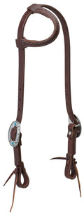 Weaver Leather 10-0606 Working Tack Designer Hardware Sliding Ear Headstall, Feather