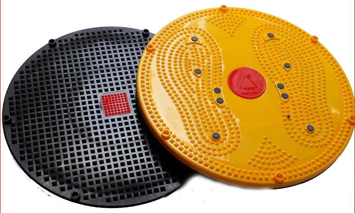 GMAcu 5in1 Slimming Tummy Twister Waist Disc with Magnets & Acupressure Massage | DoubleSided Reflexology Exercise Board | An