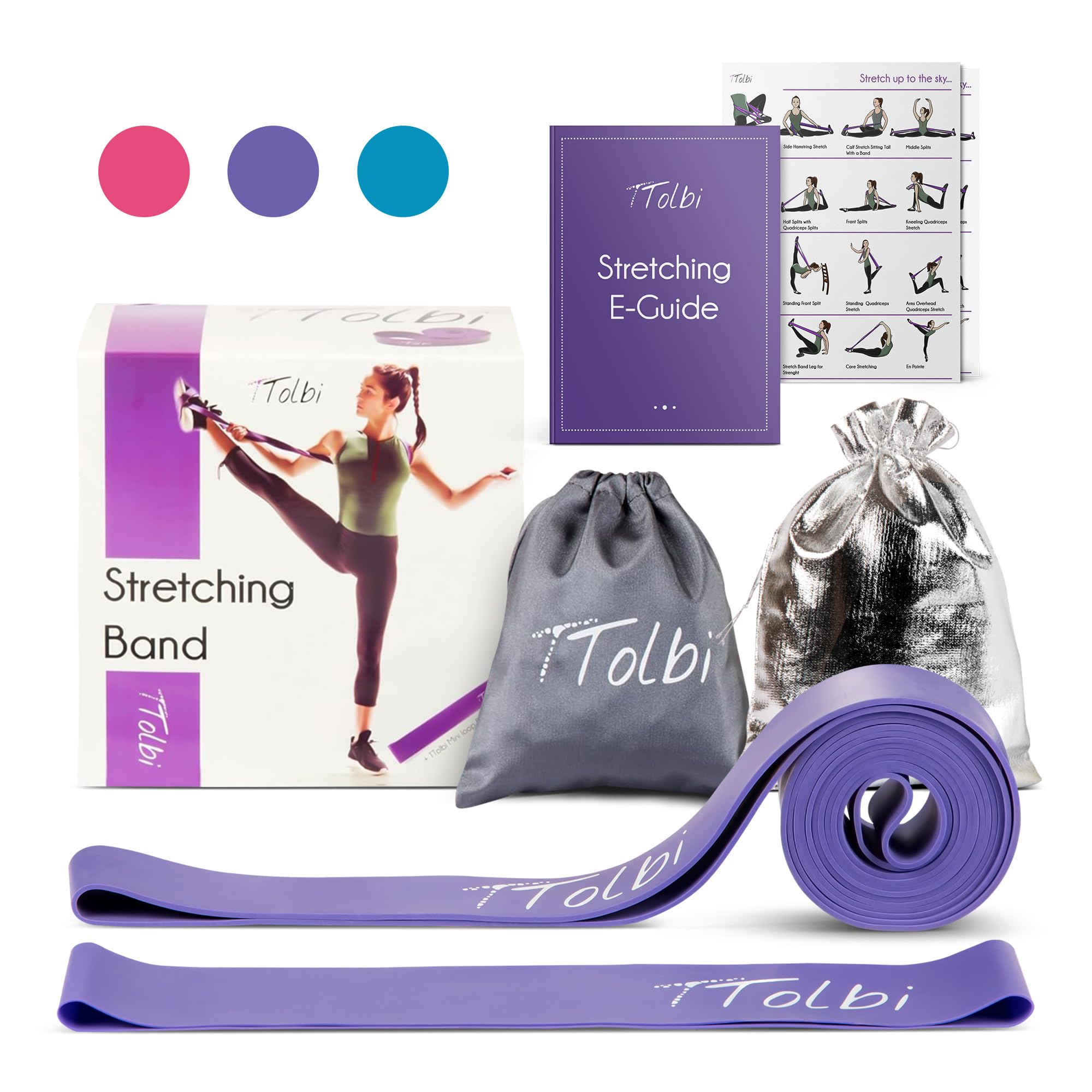 Stretch Bands For Dancers - Flexibility & Ballet Stretching Band, Dance Equipment For Splits & Strength, Ideal Stuff For Ballet,