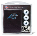 Team Golf NFL Carolina Panthers Gift Set: Embroidered Golf Towel, 3 Golf Balls, and 14 Golf Tees 2-3/4 Regulation, Tri-Fold Towe