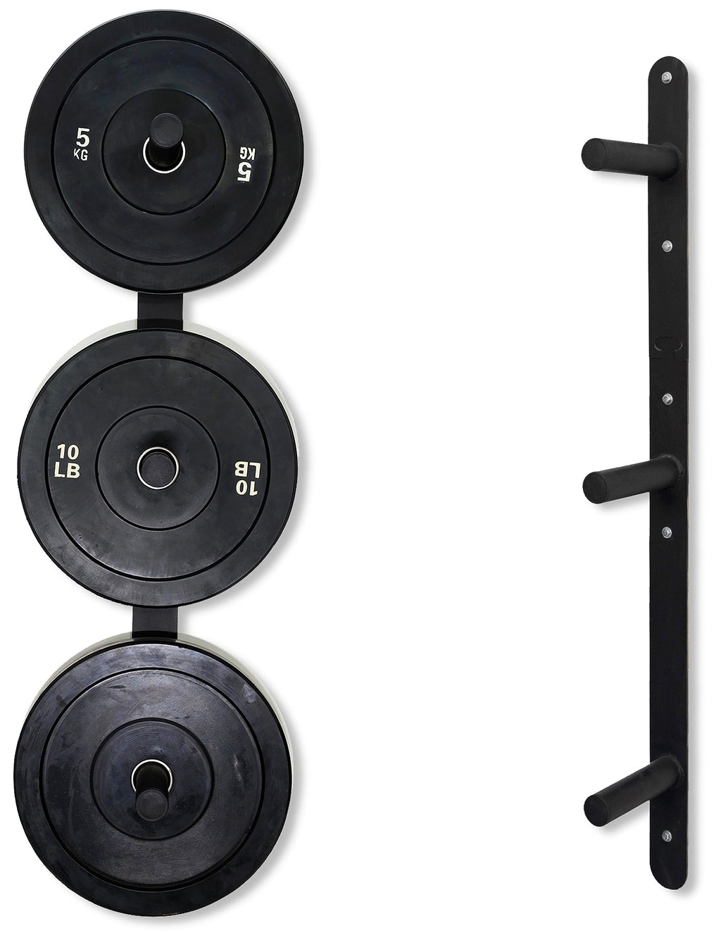 Fitvids Weight Plate Storage Rack, Weight Plate Holder Wall Mounted Bumper Plate Storage For Home Gym, Fit 2'' Olympic Plates, 3