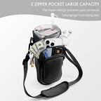 Jebealuo Water Bottle Carrier Bag With Phone Pocket For Stanley Cup 40/30 Oz, Water Bottle Holder With Adjustable Strap& Straw C