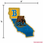 Rico Industries Ncaa California-Los Angeles Bruins State Shape Shape Cut Pennant - Home And Living Room D  Cor - Soft Felt Ez To