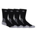 Columbia Mens 4 Pack Wool Crew Socks, Black, 6-12 US