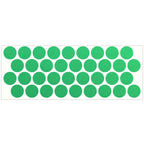 Litemark Reflective Green 1 Inch Circle Sticker Decals For Helmets, Bicycles, Strollers, Wheelchairs And More - Pack Of 36