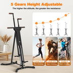 Vertical Climber Exercise Machine For Home Gym With 4 Metal Guide Rails Folding Exercise Climber Cardio Workout Machine 5-Level