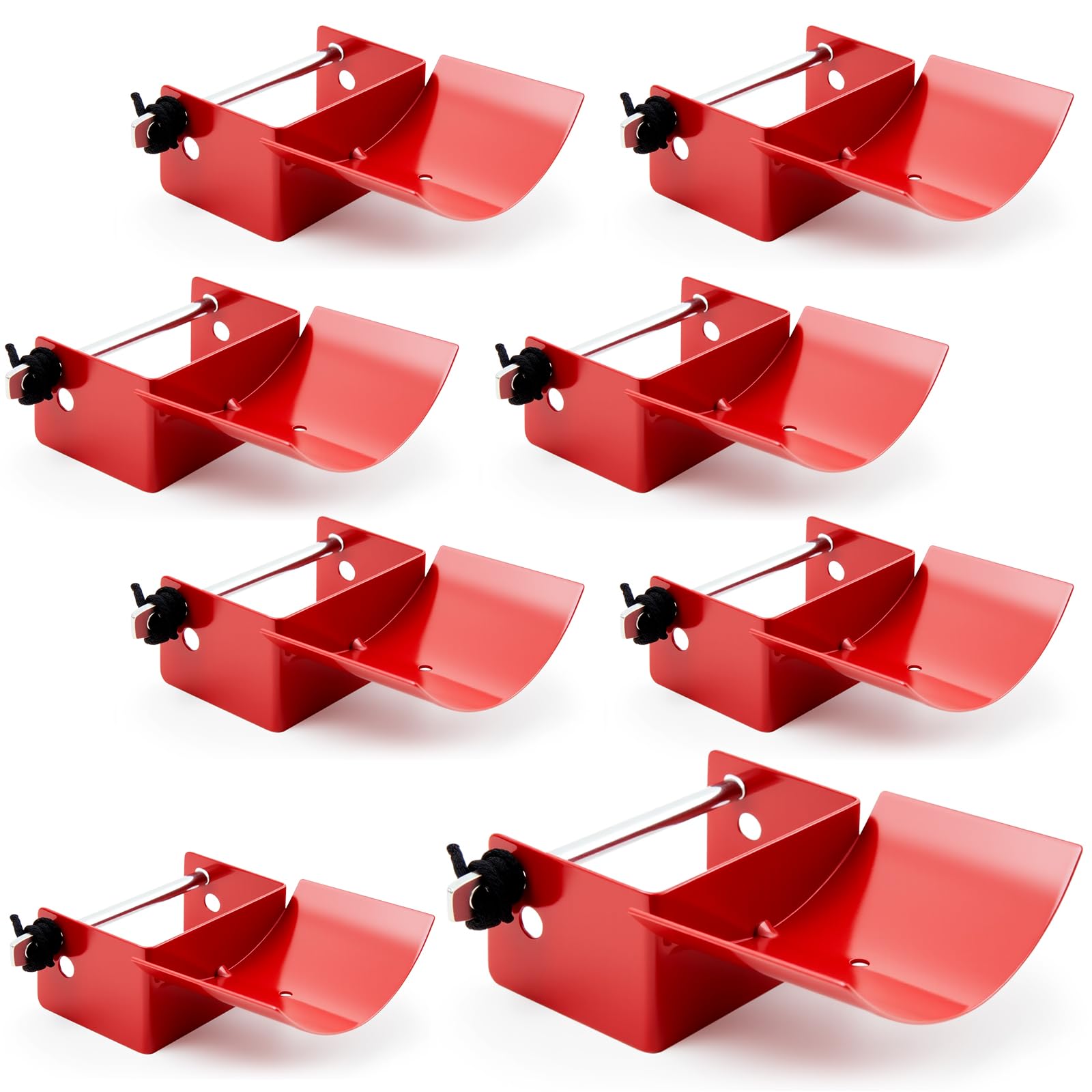 Abbylike 4 Pairs (8 Pieces) Jump Cups Metal Horse Jump Cups with Pin Fits Standards Uprights, Lightweight Durable for Hobby Hors