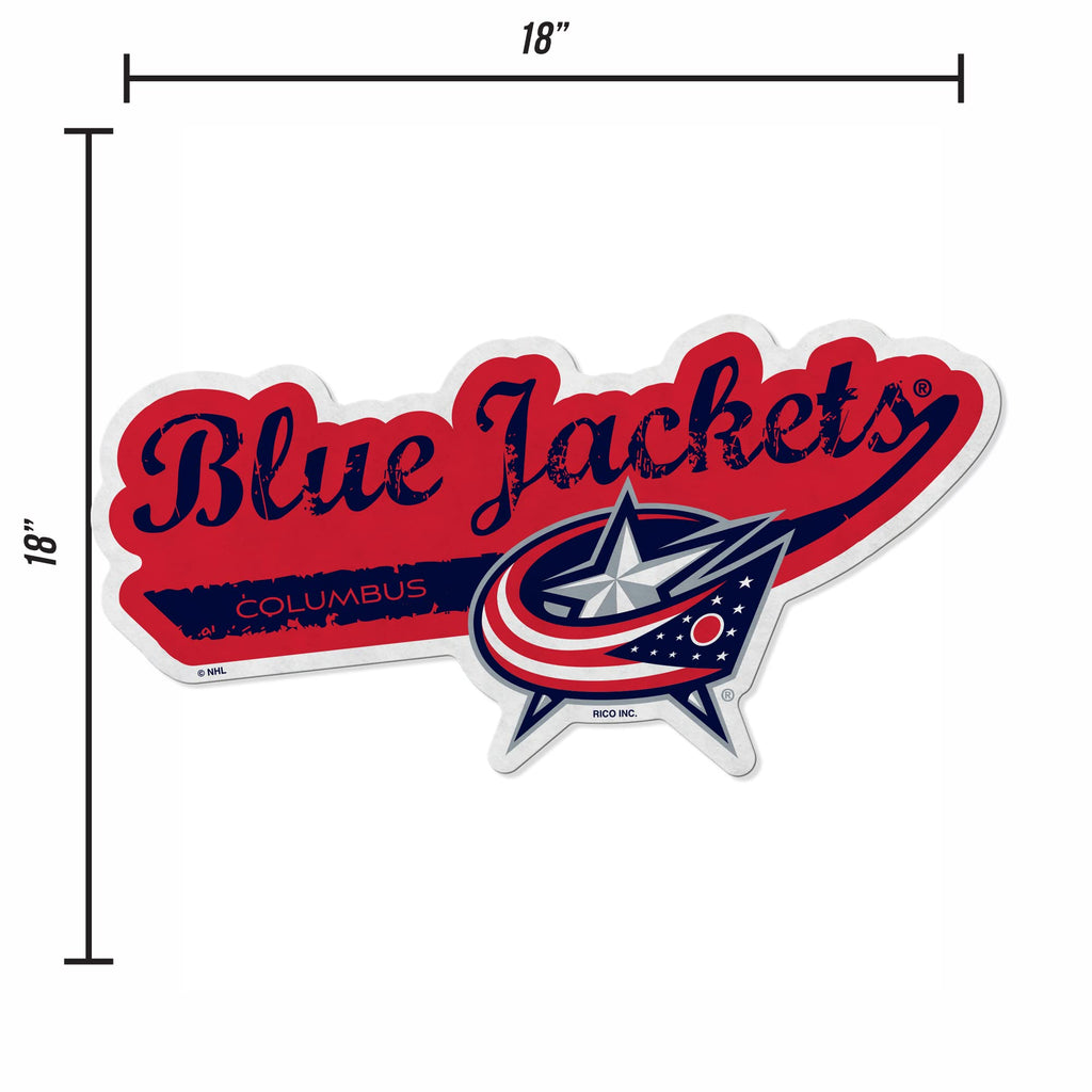 Rico Industries Nhl Columbus Blue Jackets Distressed Shape Cut Pennant - Home And Living Room D  Cor - Soft Felt Ez To Hang