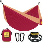 Wise Owl Outfitters Camping Hammock - Camping Essentials, Portable Hammock w/Tree Straps, Single or Double Hammock for Outside, 