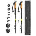 Cascade Mountain Tech Trekking Poles - Carbon Fiber Walking Or Hiking Sticks With Quick Adjustable Locks (Set Of 2),Green