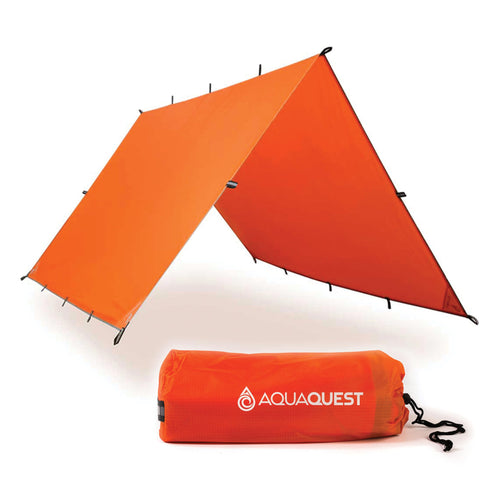 Aquaquest Survivor High Visibility Tarp - Portable Safety Shelter Or Emergency Rain Fly - Disaster Preparedness Must Haves For H