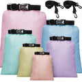 Shappy 6 Pcs Waterproof Dry Bag Set 6 Sizes Lightweight Sacks and Long Adjustable Shoulder Strap Outdoor Water Proof Keep Gear D