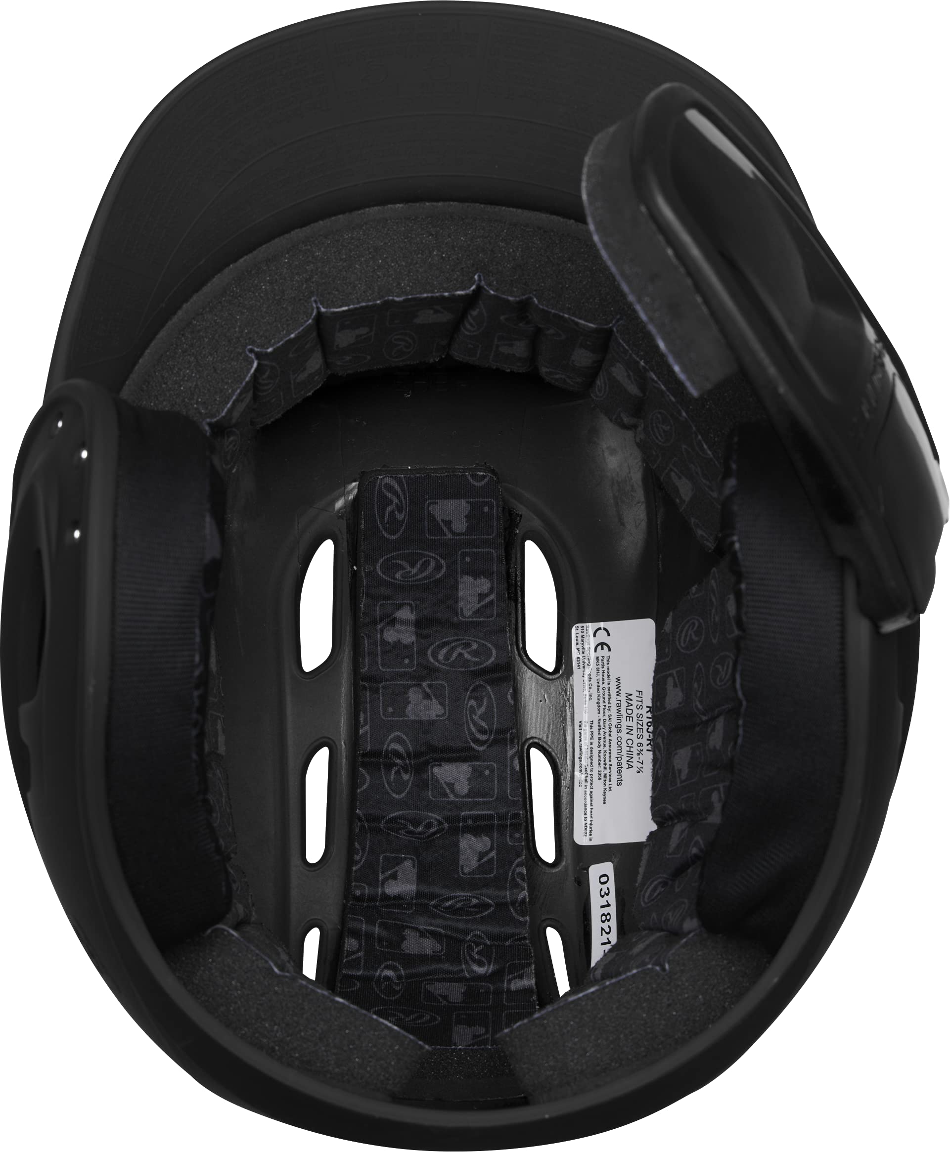 Rawlings  R16 Reversible Ext  Matte Batting Helmet  Reversible Face Guard  Junior  Matte Black
