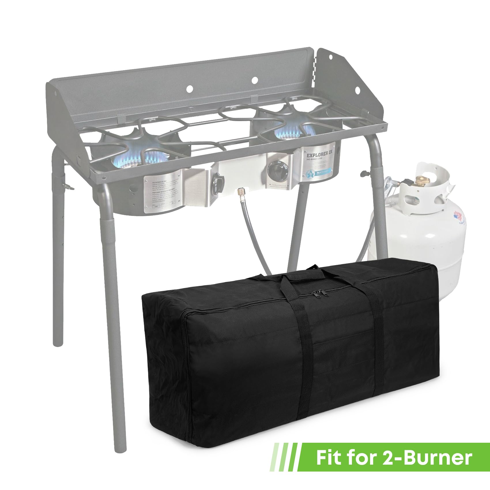 Stanbroil Carry Bag For Camp Chef Explorer 2-Burner Camp Stove And Other Camping Stove, 35'' X 17'', Black