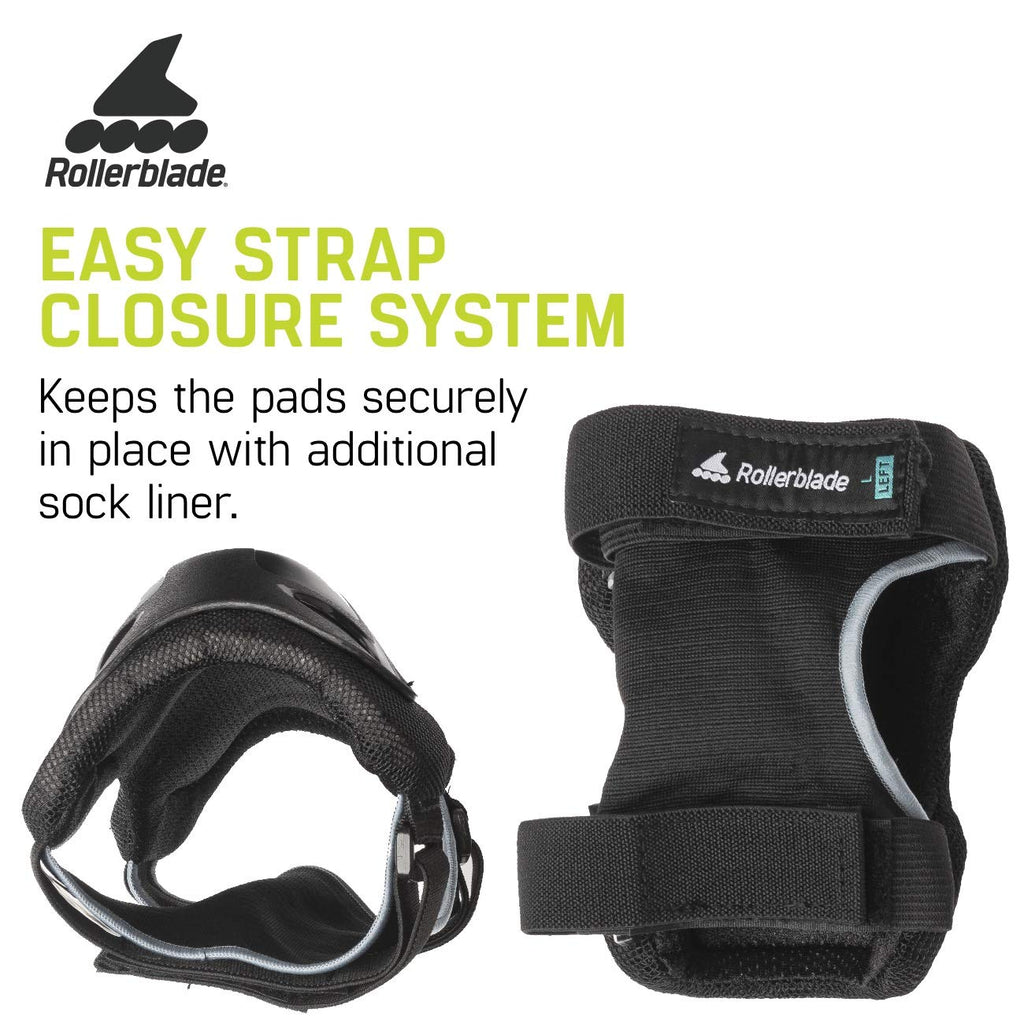 Rollerblade Skate Gear Knee Pad Protective Gear, Unisex, Multi Sport Protection, Black, Small