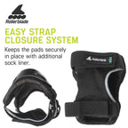 Rollerblade Skate Gear Knee Pad Protective Gear, Unisex, Multi Sport Protection, Black, Medium