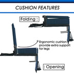 Sport Beats Navy Blue Stadium Seat For Bleachers With Back Support And Wide Padded Cushion Stadium Chair - Includes Shoulder Str