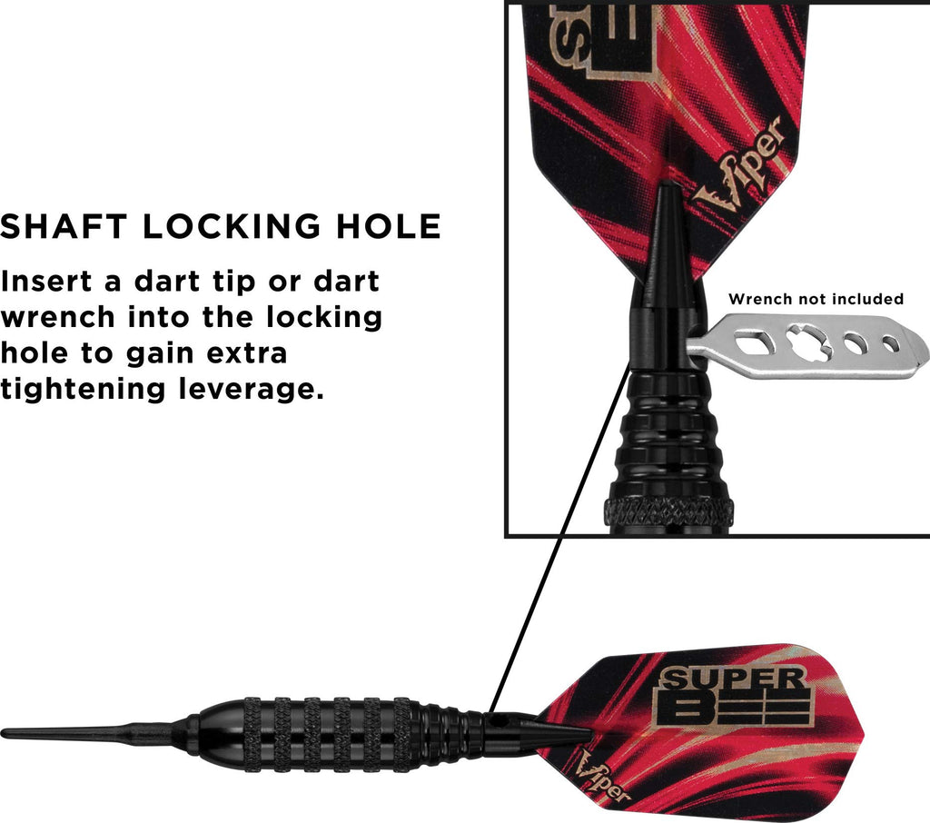 Viper by GLD Products Super Bee Soft Tip Darts: Black Coated Brass, 16 Grams