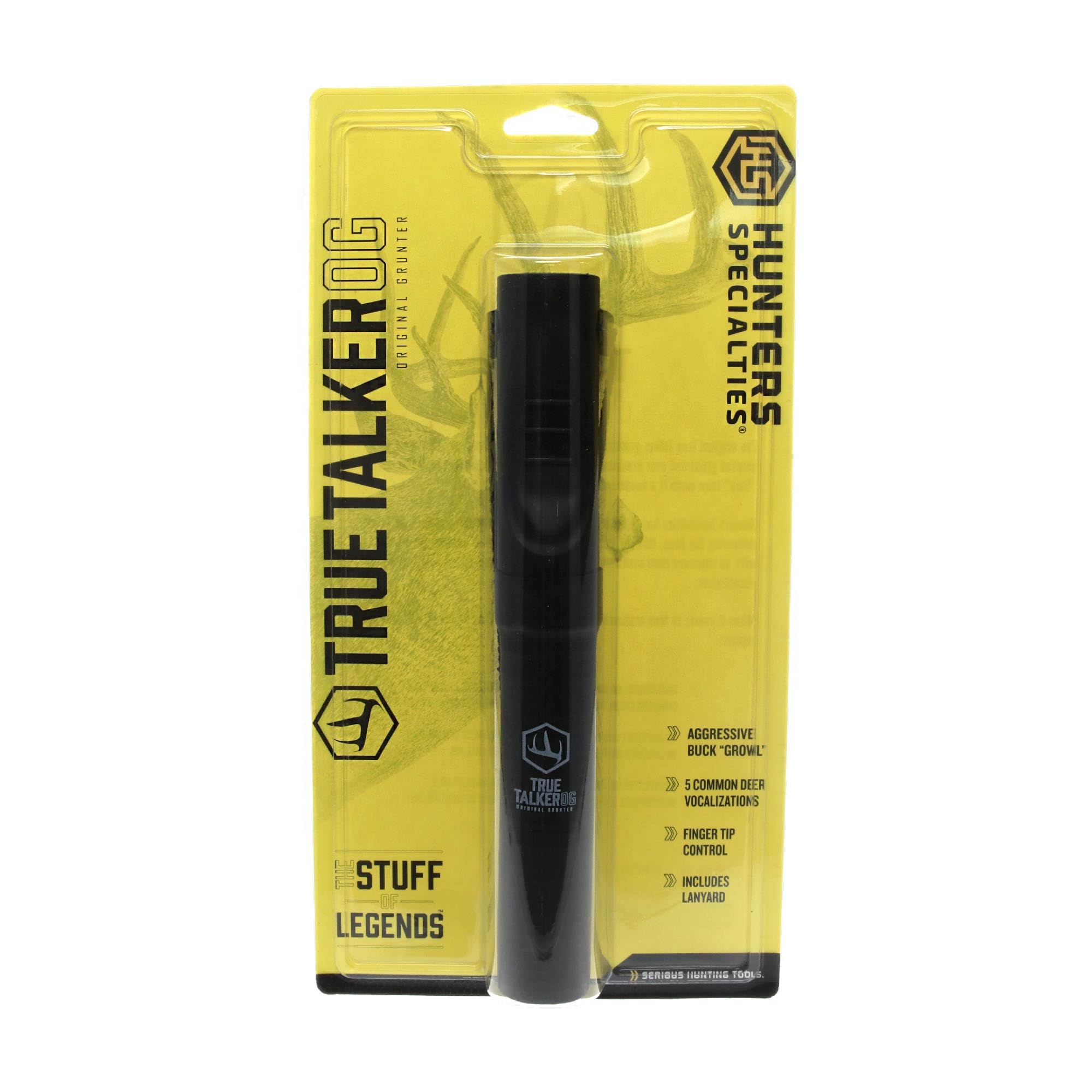 Hunters Specialties Hunting True Talker Og Deer Call - Realistic Five Common Deer Vocalizations Game Call W/Lanyard