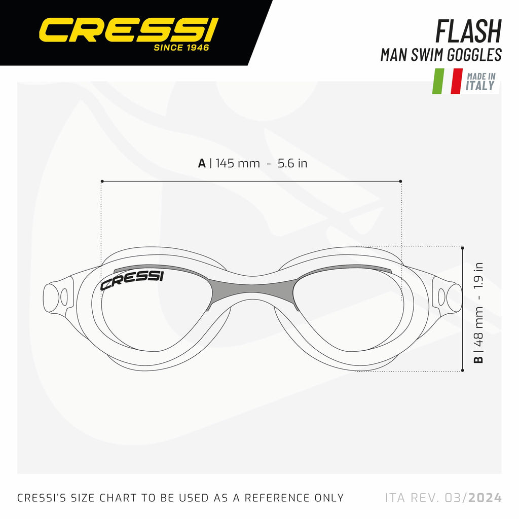 Cressi Flash, Blue/Blue, Clear Lens