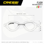 Cressi Flash, Blue/Blue, Clear Lens