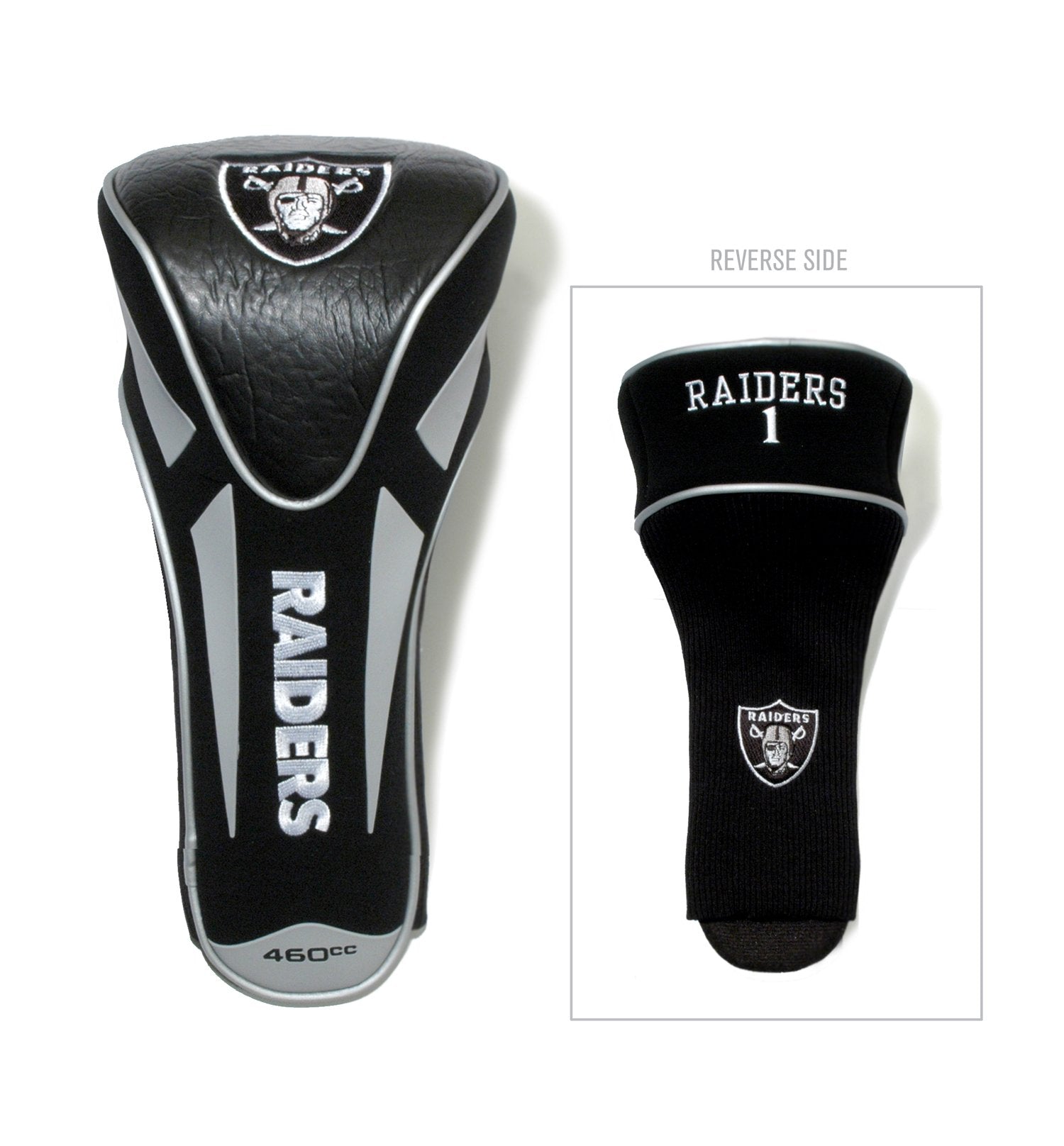 Team Golf NFL Las Vegas Raiders Single Apex Driver Head Cover Golf Club Single Apex Driver Headcover, Fits All Oversized Clubs, 