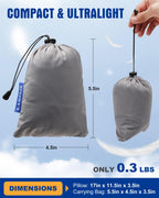 Kampair Ultralight Inflatable Camping Pillow For Sleeping - Soft Velvet Cover, Compact & Portable, Ergonomic Neck Support, Machi