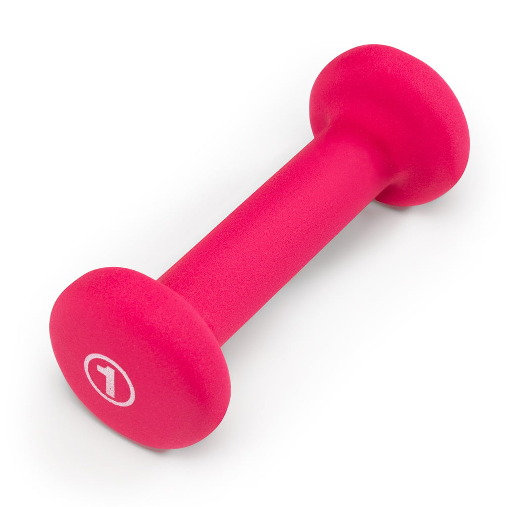 Marcy Neoprene Dumbbell, Single Piece, 1-Lb, Fuchsia