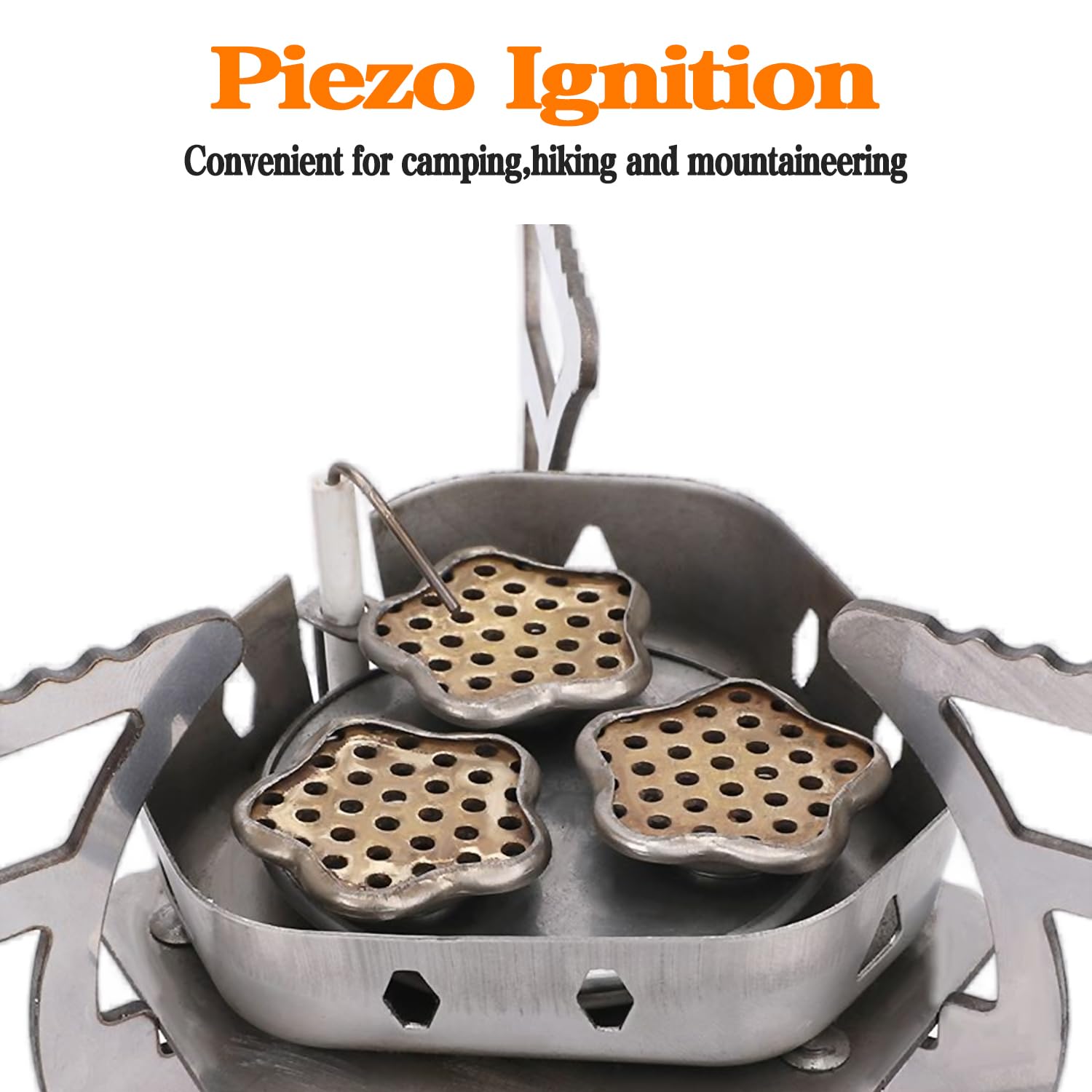 Svnvioz Camping Stove, Windproof Backpacking Stove With 3 Burner Cores, Piezo Ignition, Storage Box, 2 Types Fuel Canister Adapt
