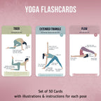 Merka Yoga Pose Flashcards: Your Ultimate Yoga Accessories For Beginners To Masters, Deck Of 50 Yoga Cards For Men, Women, And C