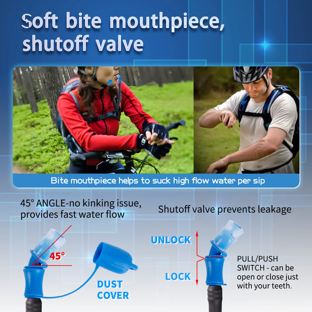Hydration Bladder, 3L Water Bladder Leak Proof Bpa Free Water Reservoir Replacement For Backpack 3 Liter Hydration Bladder Pack